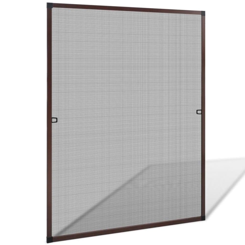 vidaXL Insektnetting for vinduer 100 x 120 cm brun