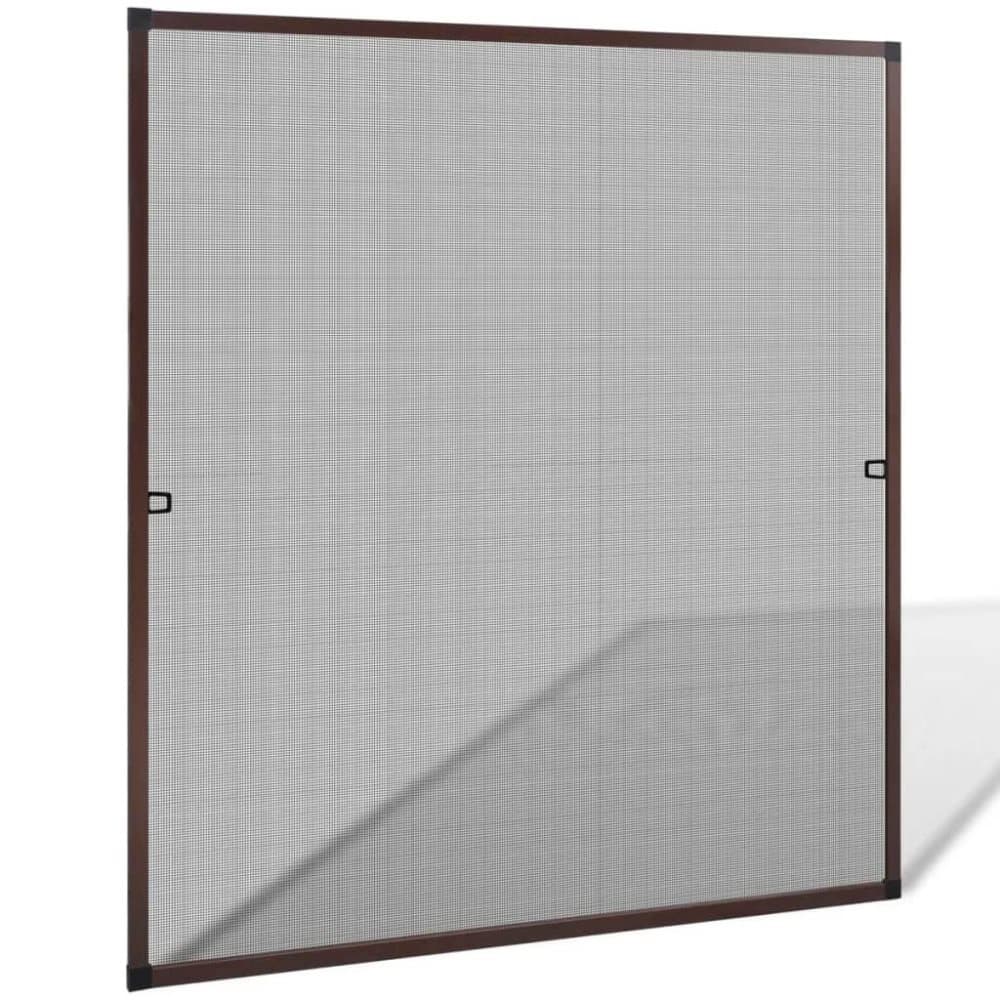 vidaXL Insektnetting for vinduer 120 x 140 cm brun