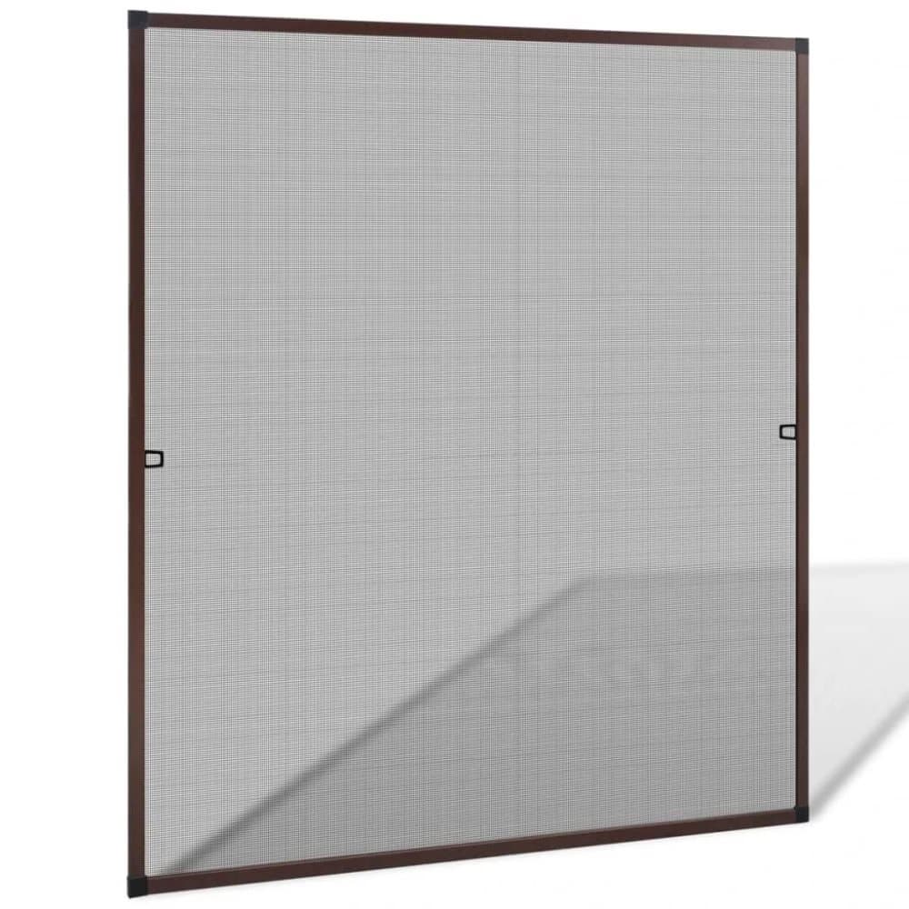 vidaXL Insektnetting for vinduer 130 x 150 cm brun