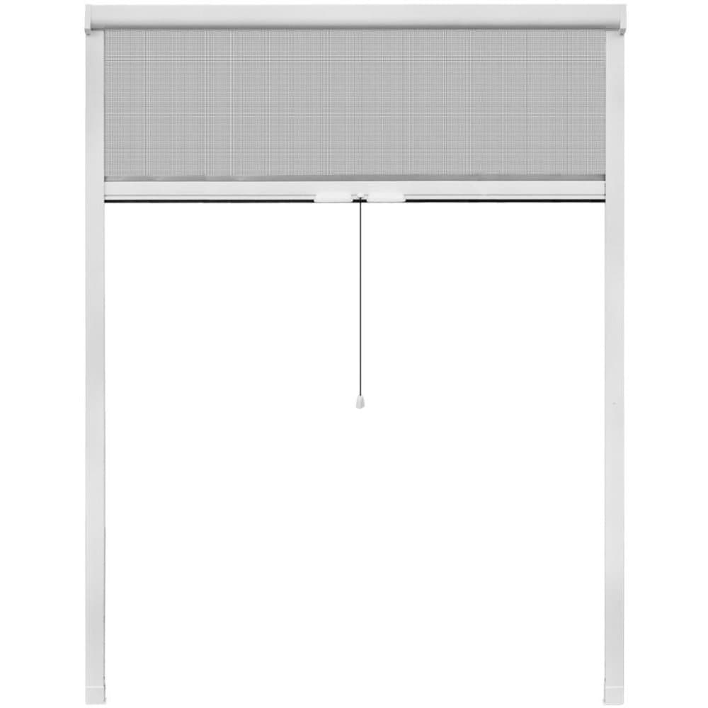 vidaXL Nedrullbar insektskjerm for vinduer hvit 140 x 170 cm