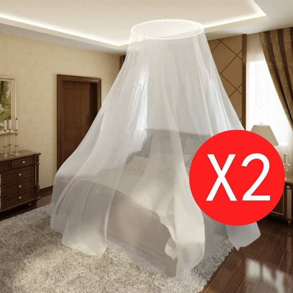 vidaXL myggenet 2 stk. rundt 56 x 325 x 230 cm