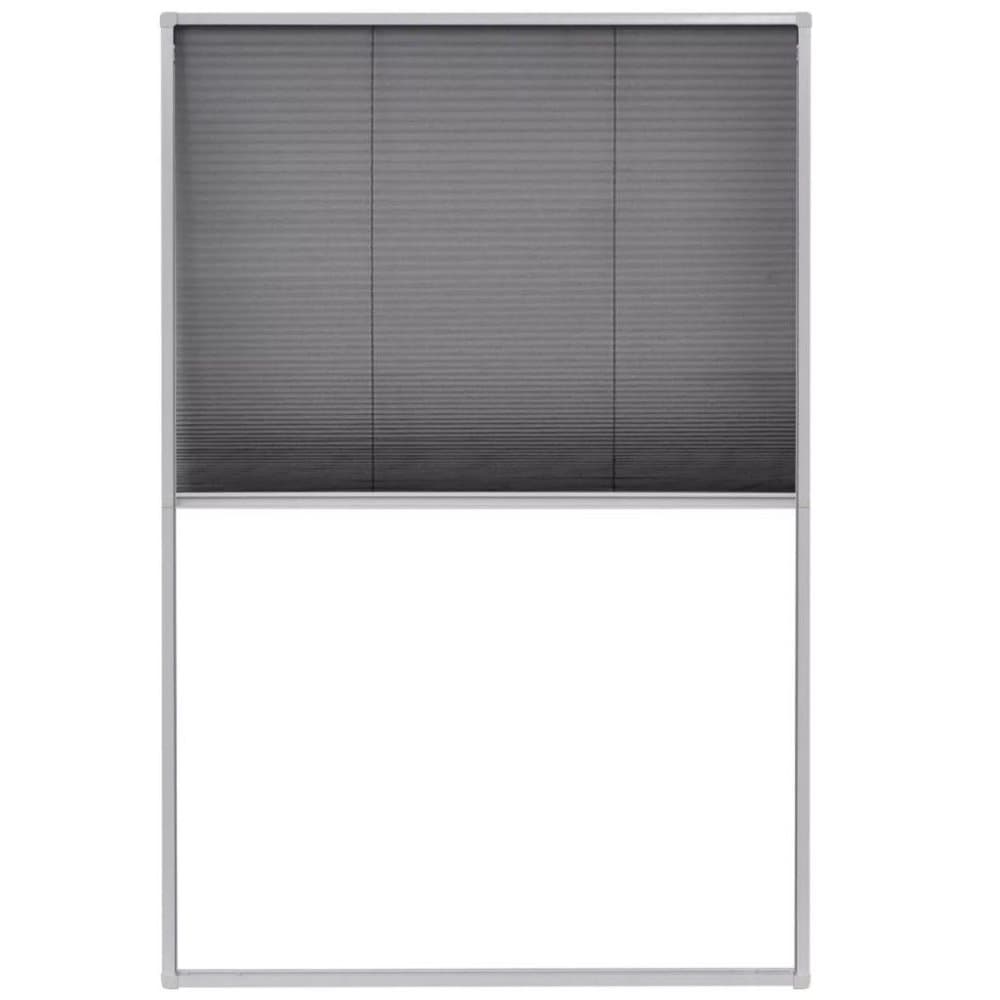 vidaXL Plissert insektskjerm for vindu aluminium 80x120 cm