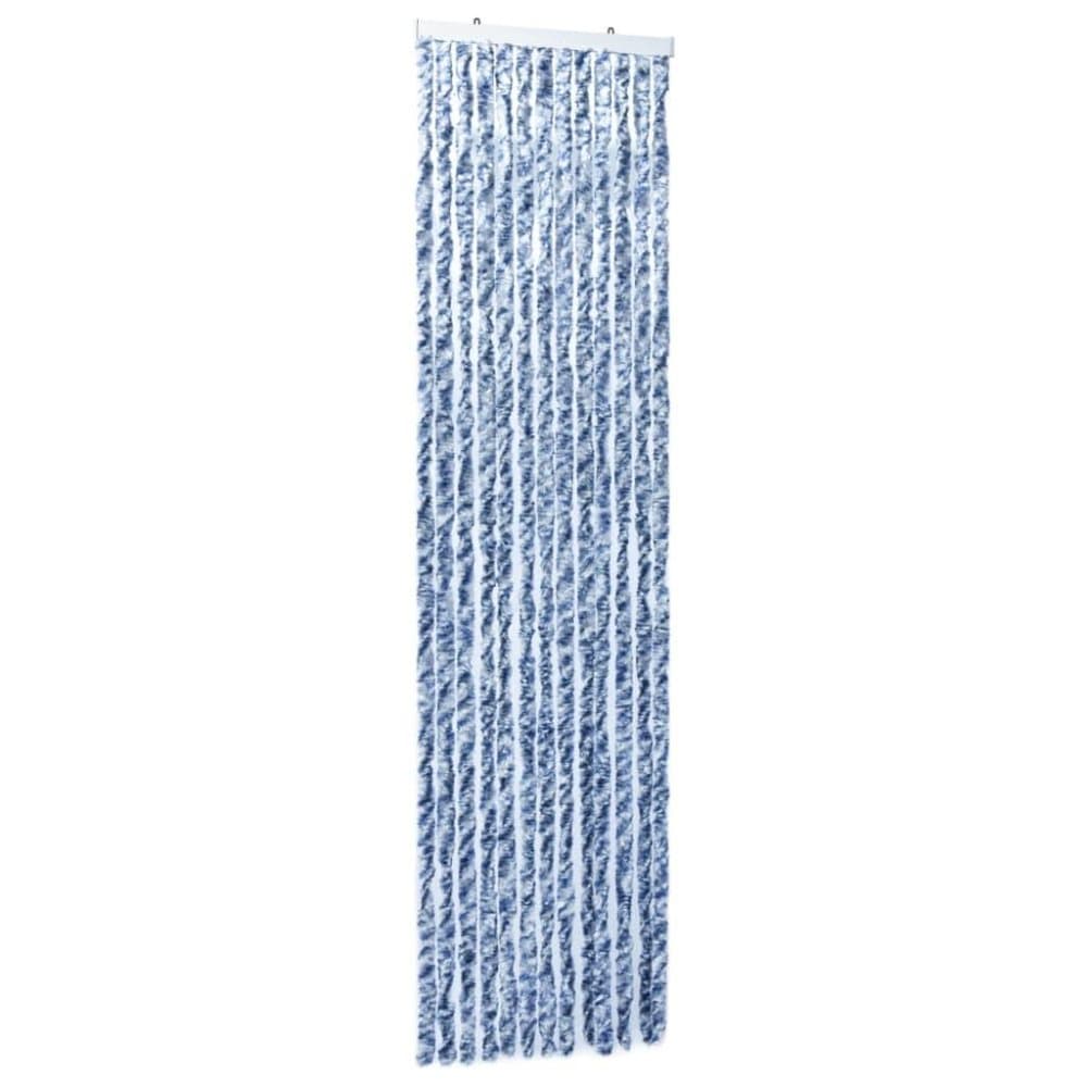 vidaXL Insektgardin 56x185 cm blå, hvit og sølv