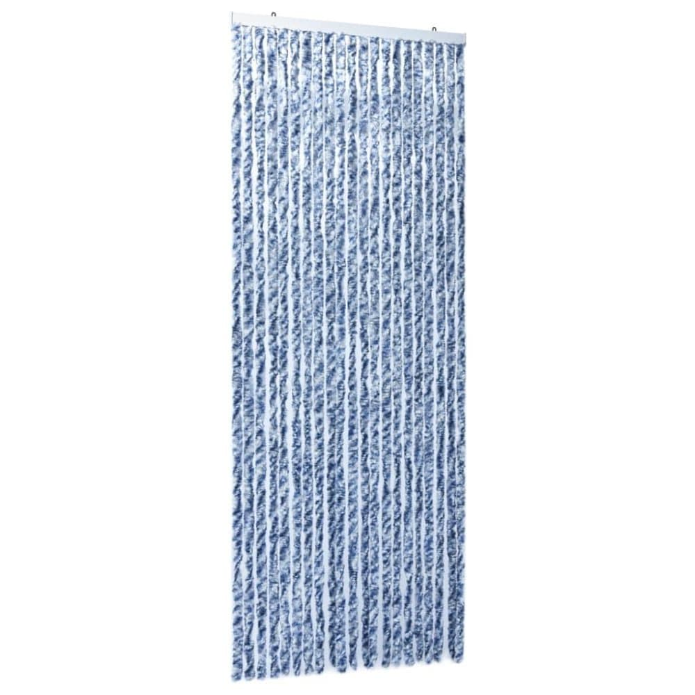 vidaXL Insektgardin 90x220 cm blå, hvit og sølv