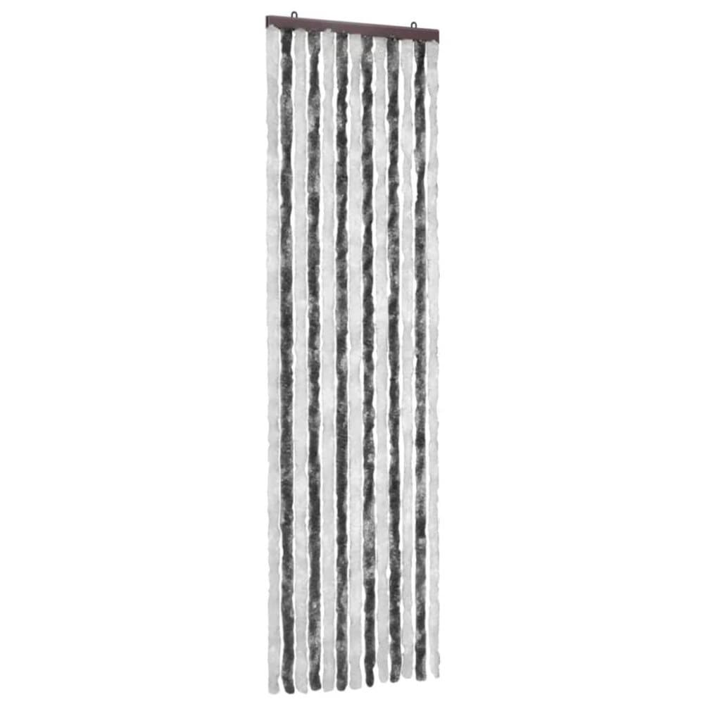 vidaXL Insektgardin grå og hvit 56x185 cm Chenille