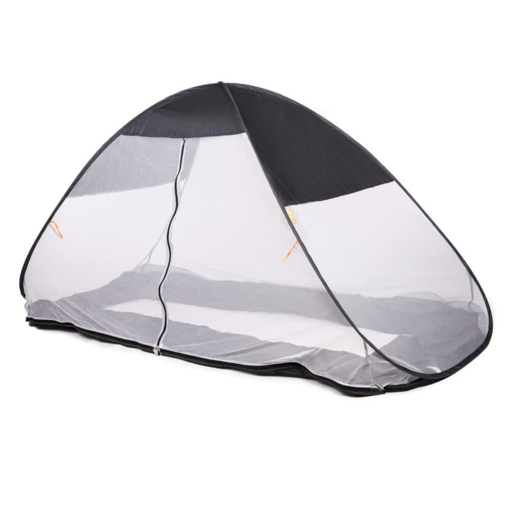 DERYAN pop op-sengetelt med myggenet 200 x 90 x 110 cm grå
