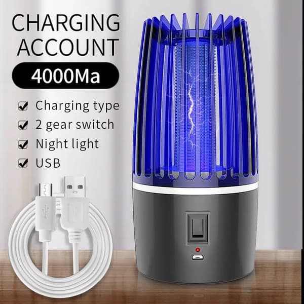 Kannettava hyttyslamppu UV-A-LEDillä 60m2