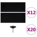 Miniatyrbilde 4 av 8: vidaXL Insektsgardiner for dør 2 stk med magnetblokker svart 220x110cm
