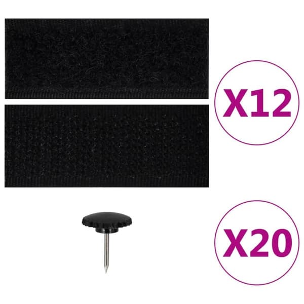 vidaXL Hyönteisverhot oveen 2 kpl magneettikiinnitys musta 220x100 cm