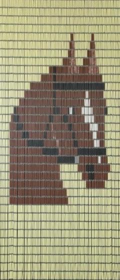 flugridå Paardsleeves 232 x 100 cm PVC -kräm/brun