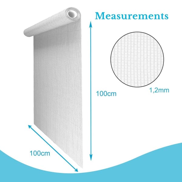 Flugnät Insektsnät fiberglas UV-beständigt fönsterdörr per meter bredd maskstorlek 1,2mm