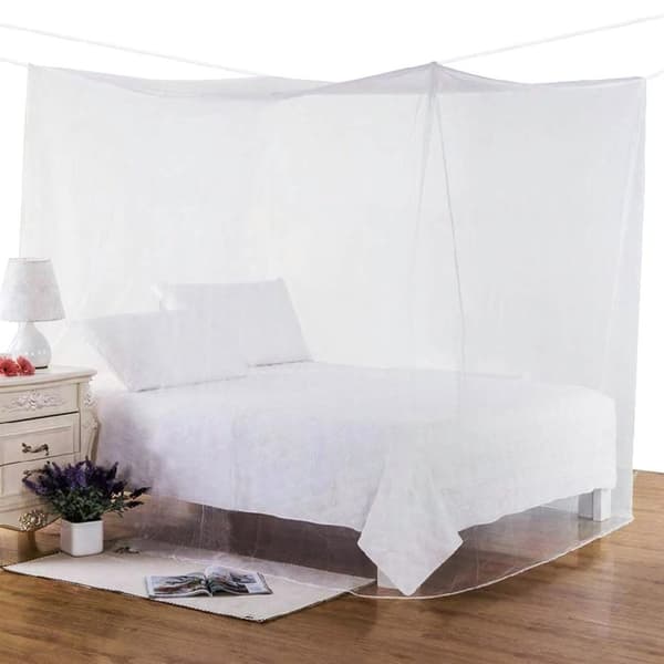 Myggnät för skydd mot myggor och insekter i vitt - 200 x 220 x 200 cm - Myggnät, utomhus, inomhus, polyester, 280 mesh