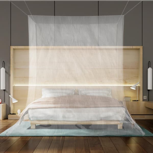 Myggnät för skydd mot myggor och insekter i vitt - 200 x 220 x 200 cm - Myggnät, utomhus, inomhus, polyester, 280 mesh