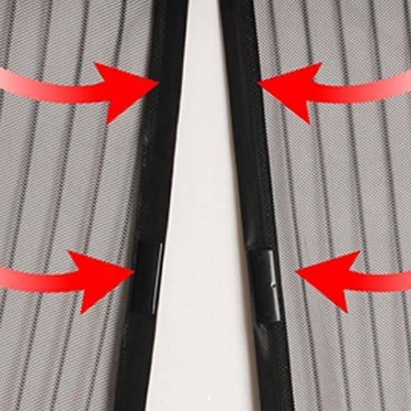 Hyönteisverkkoovi 100x220 hyönteissuoja magneetti hyttysverkko Black