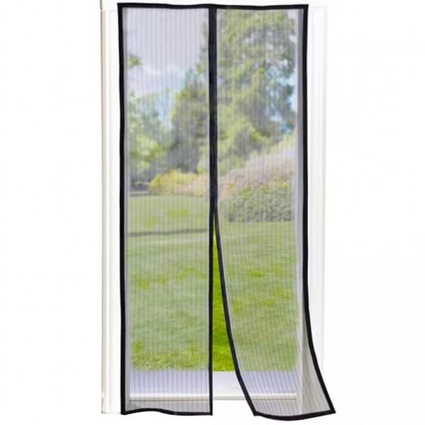 Hyönteisverkkoovi 100x220 hyönteissuoja magneetti hyttysverkko Black