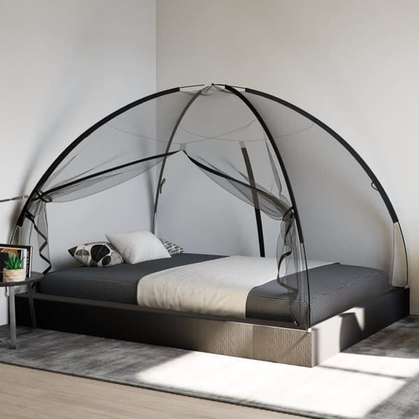 vidaXL Hyttysverkko Mongolia ovilla 220 verkko Musta 200x150x140 cm