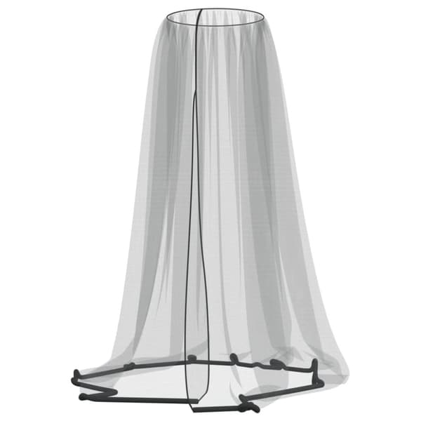 vidaXL Myggnett for paraply 220 netting svart Φ330x250 cm