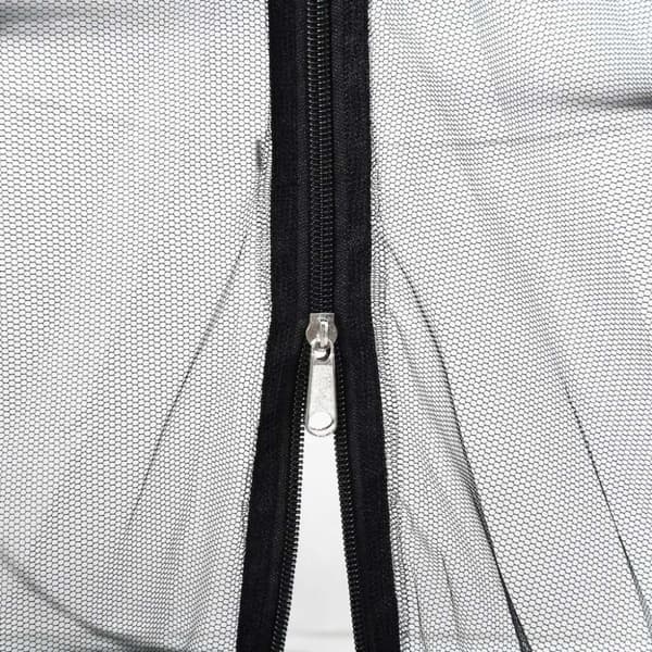 vidaXL Myggnett for paraply 220 netting svart Φ330x250 cm