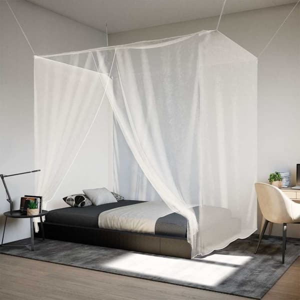 vidaXL Hengende myggnett 156 netting hvit 220x180x180 cm