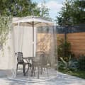 Miniatyrbilde 2 av 7: vidaXL Myggnett for paraply 220 netting hvit Φ330x250 cm