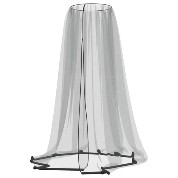 vidaXL myggenet til parasol 220 Φ300x230 cm trådnet sort
