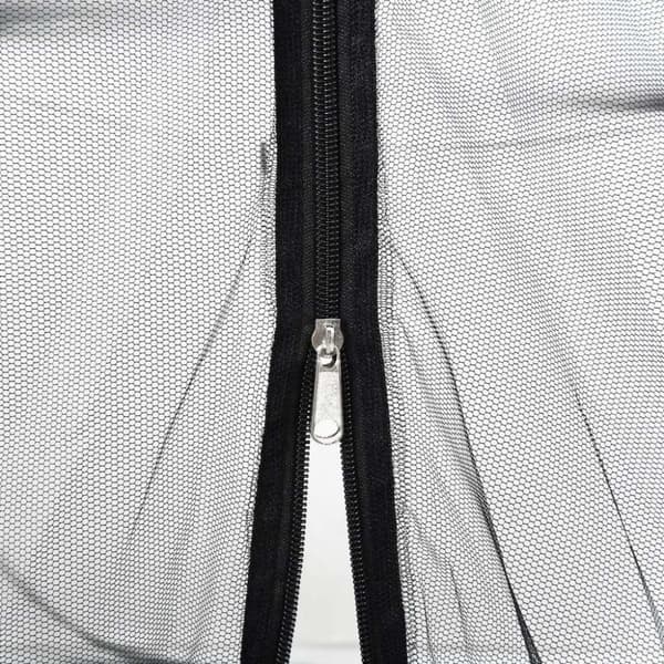 vidaXL myggenet til parasol 220 Φ300x230 cm trådnet sort