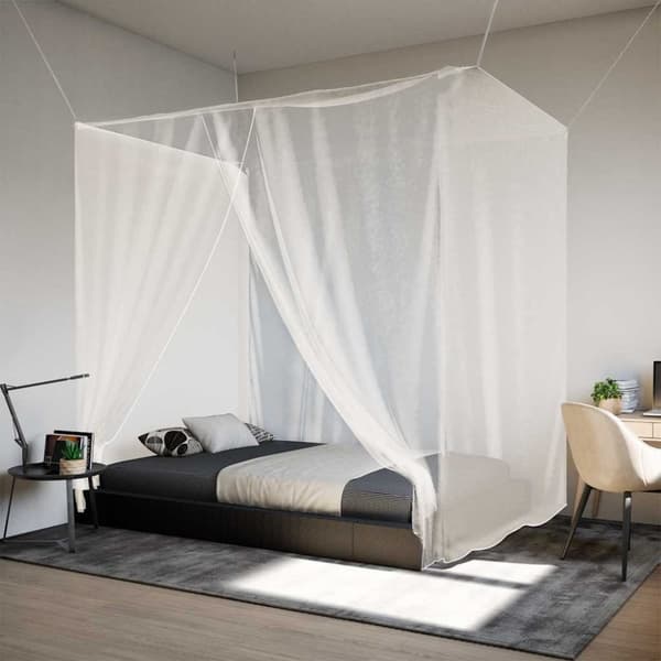 vidaXL Riippuva hyttysverkko 156 verkko valkoinen 220x100x150 cm