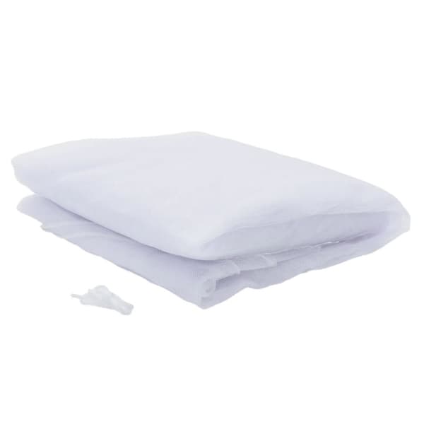 vidaXL Hyttysverkko aurinkovarjolle 220 verkko valkoinen Φ300x230 cm