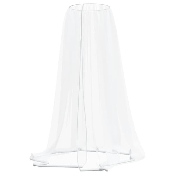 vidaXL Hyttysverkko aurinkovarjolle 220 verkko valkoinen Φ300x230 cm