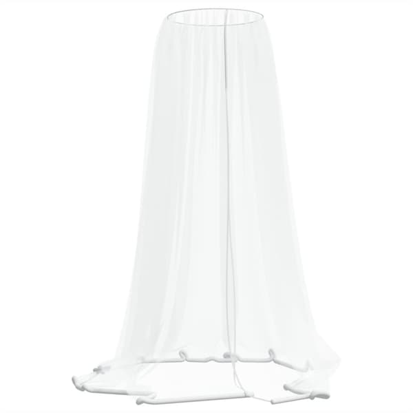 vidaXL Hyttysverkko aurinkovarjolle 220 verkko valkoinen Φ300x230 cm