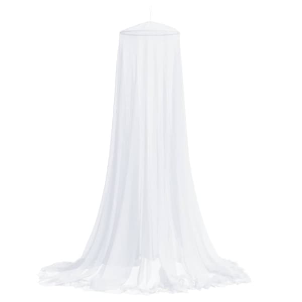 vidaXL myggenet til seng 56x56x220 cm trådnet hvid