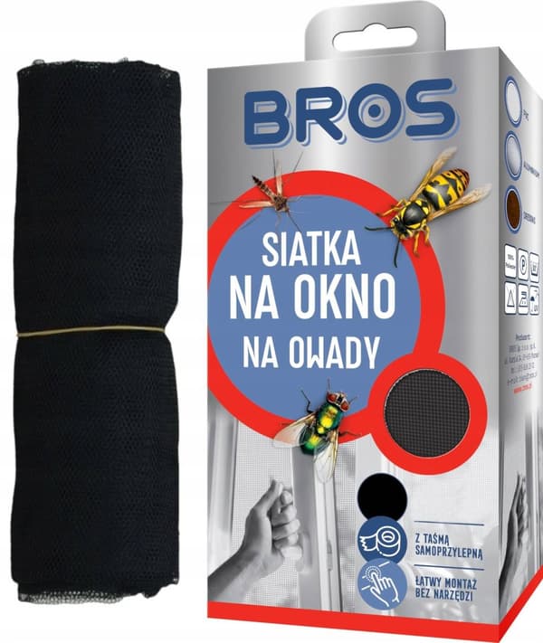 BROS Vinduesnet 150x180 - sort