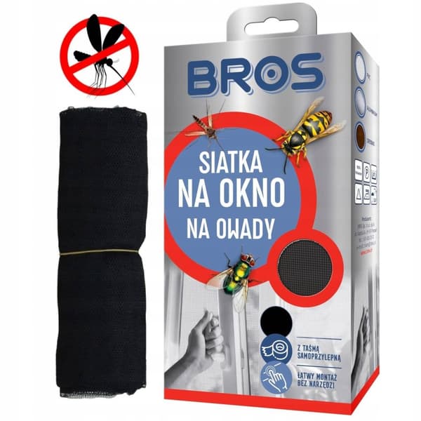 BROS Vinduesnet 150x180 - sort