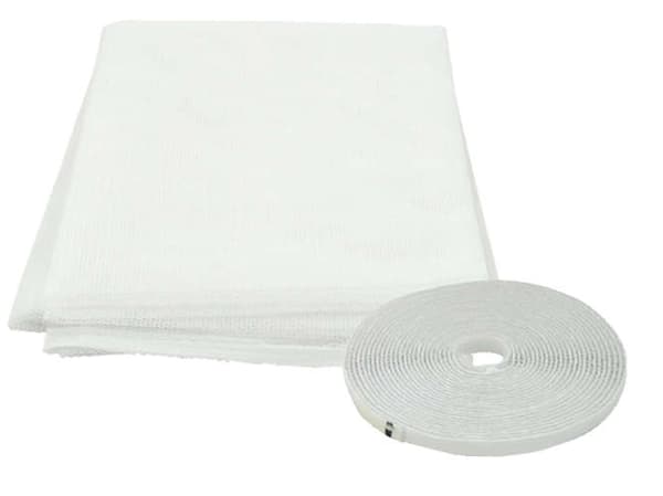 Klippbart Myggnät för Fönster med Kardborre och Magnetlås 180x150cm Vit