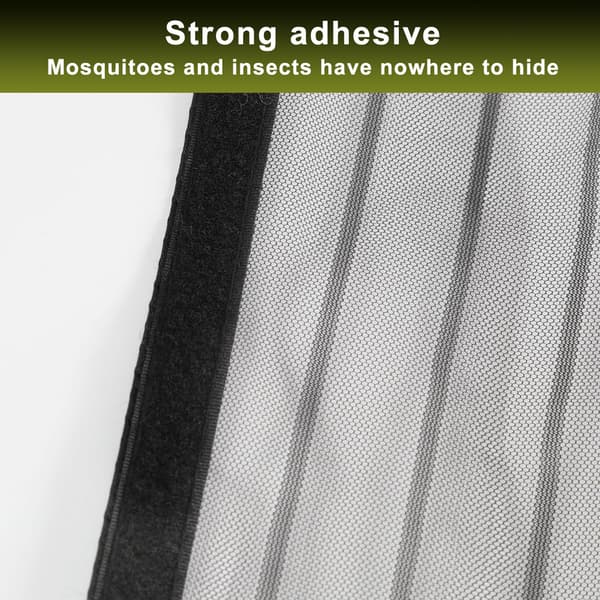 Magnetisk flugskärmsdörr 90 x 210 cm insektsskydd balkongdörr flugridå myggnät magnetisk gardin självhäftande montering utan borrning