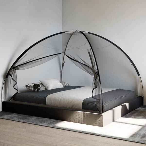 Myggnät med dörrar 220 mesh svart 200x180x135 cm