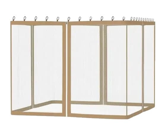 Universellt Myggnät, Hållbar Polyester,Fyra-öppna dörrkrok, 10x10ft