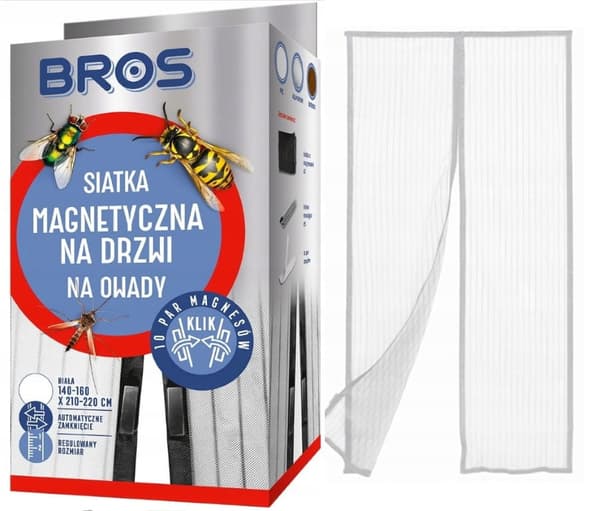 Myggnät för dörrar mot insekter 160x220 cm vitt