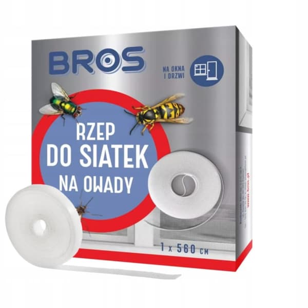 Bros Tarranauha hyttysverkoille 5,6 m Valkoinen itseliimautuva helppo asennus