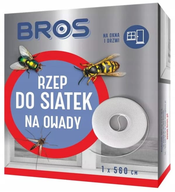Bros Tarranauha hyttysverkoille 5,6 m Valkoinen itseliimautuva helppo asennus
