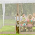 Miniatyrbild 3 av 6: Relaxdays Mysktak för pergola 3 x 3 m, 2 sidodelar, dragkedja, rem, 12 m (XL), trädgård, beige