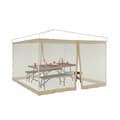 Miniatyrbild 1 av 6: Relaxdays Mysktak för pergola 3 x 3 m, 2 sidodelar, dragkedja, rem, 12 m (XL), trädgård, beige