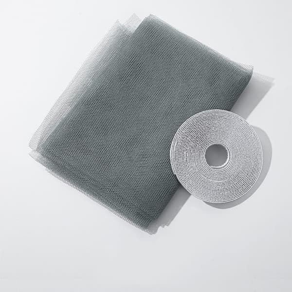 OBOSOE Myggnät för Fönster Dörr 4-pack – 150x 150/180/200cm Självhäftande Insektsnät utan Borrning, Enkel Montering