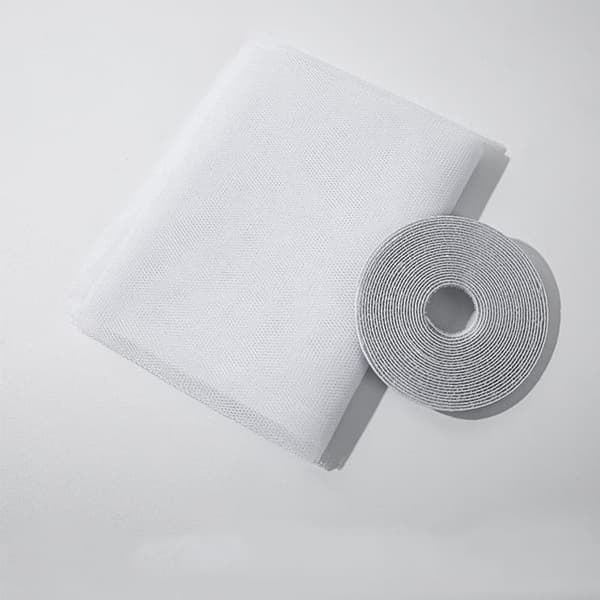 OBOSOE Myggnät för Fönster Dörr 4-pack – 150x 150/180/200cm Självhäftande Insektsnät utan Borrning, Enkel Montering