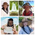 Miniatyrbild 5 av 5: OBOSOE 4-pack Mygghatt med Nät – Skyddande Hatt för Fiske, Trädgård & Biodling – Ansiktsskydd mot Insekter Utomhus