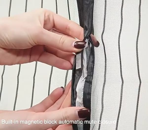 OBOSOE Magnetisk Myggenet til Dør – Insektnet med velcro, stift og magnetisk lukning