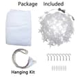 Miniatyrbillede 2 af 6: Lollanda Myggenet med LED Starlight til Seng, Queen Square Myggenet til King Size Seng - 190 x 210 x 240 cm