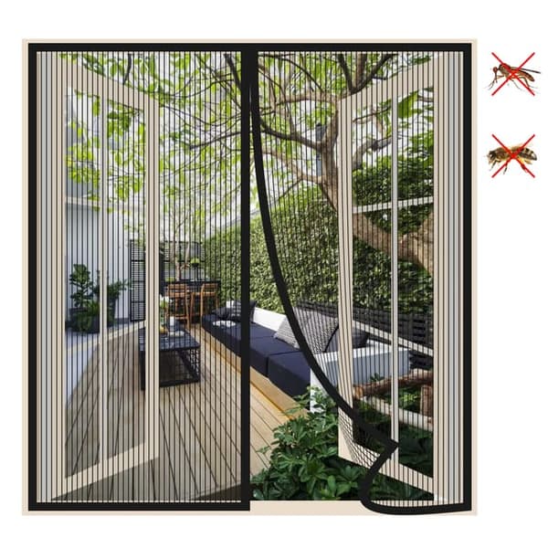 OBOSOE hyttysverkko ikkuna magneettinen – hyönteisverkko itsestään sulkeutuvalla ja teipillä 120x150cm