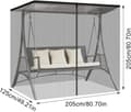 Miniatyrbillede 6 af 7: Lollanda Terrassenet Myggemiddel 1,25x2,05m, Insektnet – Dobbelt lynlås, til havegynge, Pergola og udendørs aktiviteter