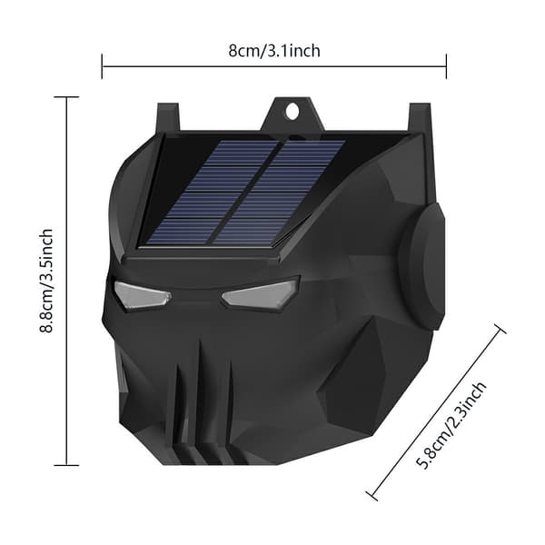 2st soldriven djuravvisande lampa Röd LED blinkande rovdjursavskräckande ljus